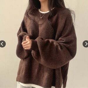 Elegant Brown Women's Turtleneck Sweater